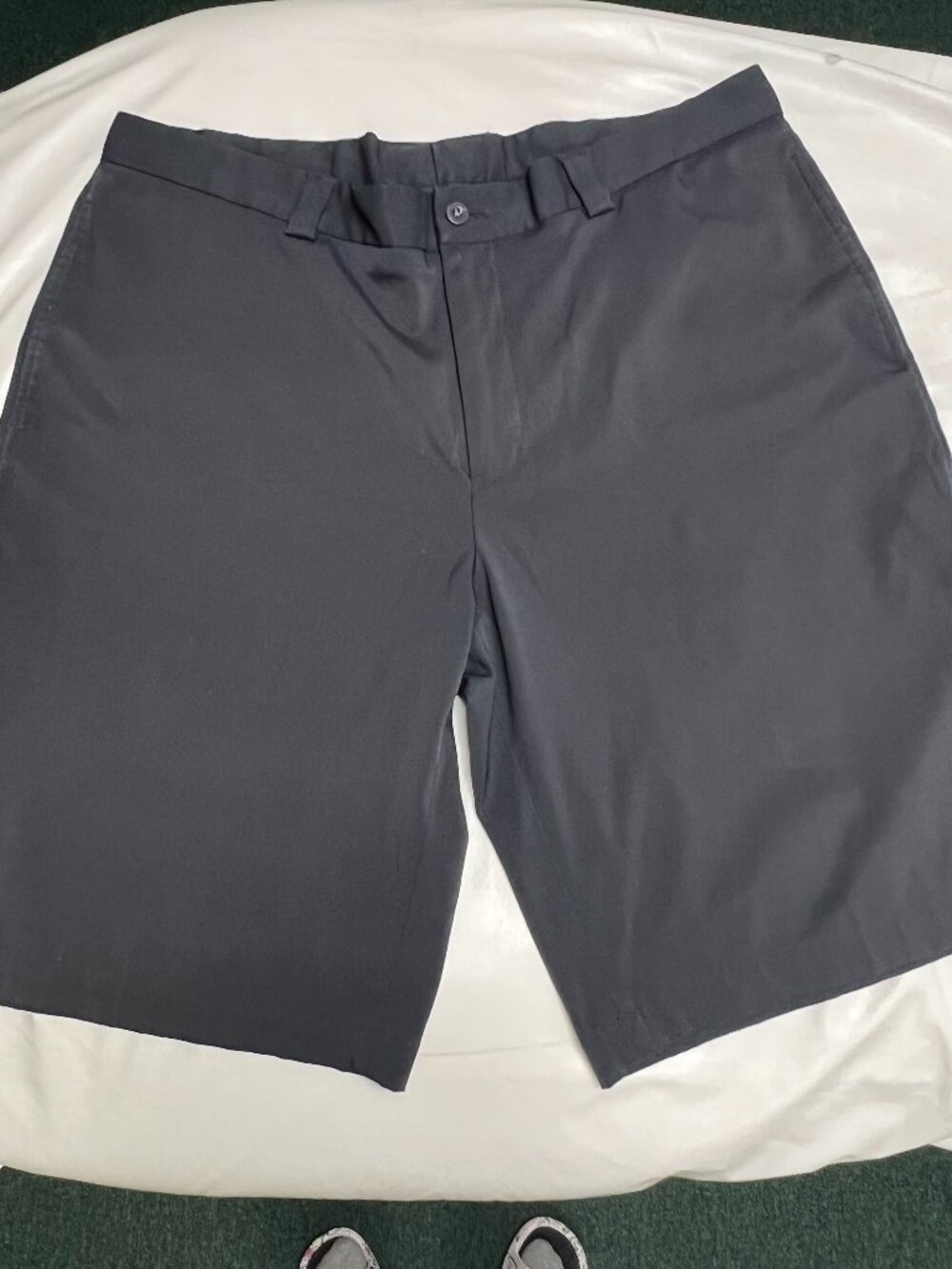Slazenger Mens Black Golf Shorts Size W38 Polyester Spandex Flat Front